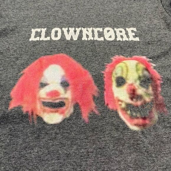 Gildan CLOWNCORE Clown Tee Shirt Gray Sz M - Picture 2 of 8
